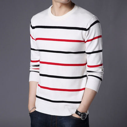 New Men Sweater Autumn Winter Cotton Knitted Pullover For Classic Brand Clothing Male Slim Bottoms Casual Fashion Men Sweaters