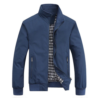 Spring Autumn Casual Solid Fashion Slim Jacket Mid-Season Jacket