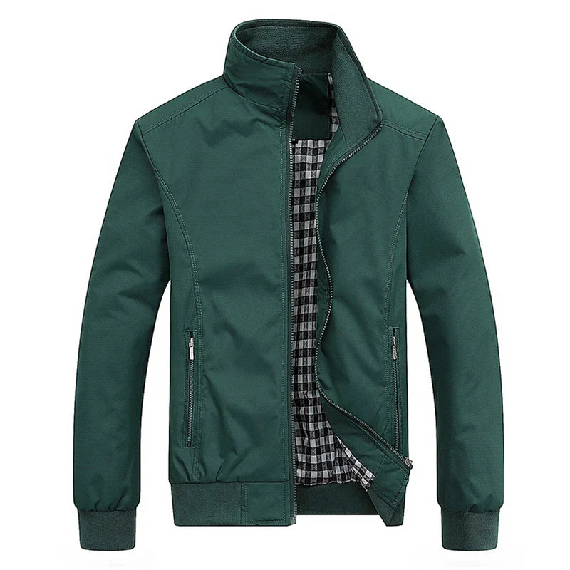 Spring Autumn Casual Solid Fashion Slim Jacket Mid-Season Jacket