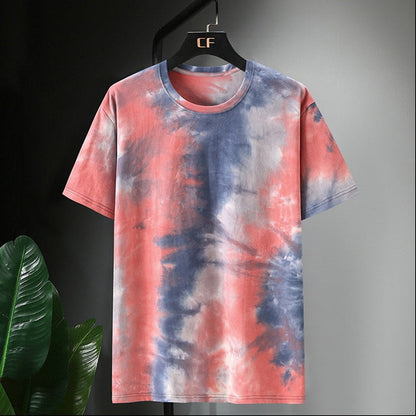 Oversize Tie Dye T-shirts Men Big Size Tops Tees Summer Hip Hop Casual Tie-Dye Tshirts Plus Size 9XL10XL Clothes Baggy HX466