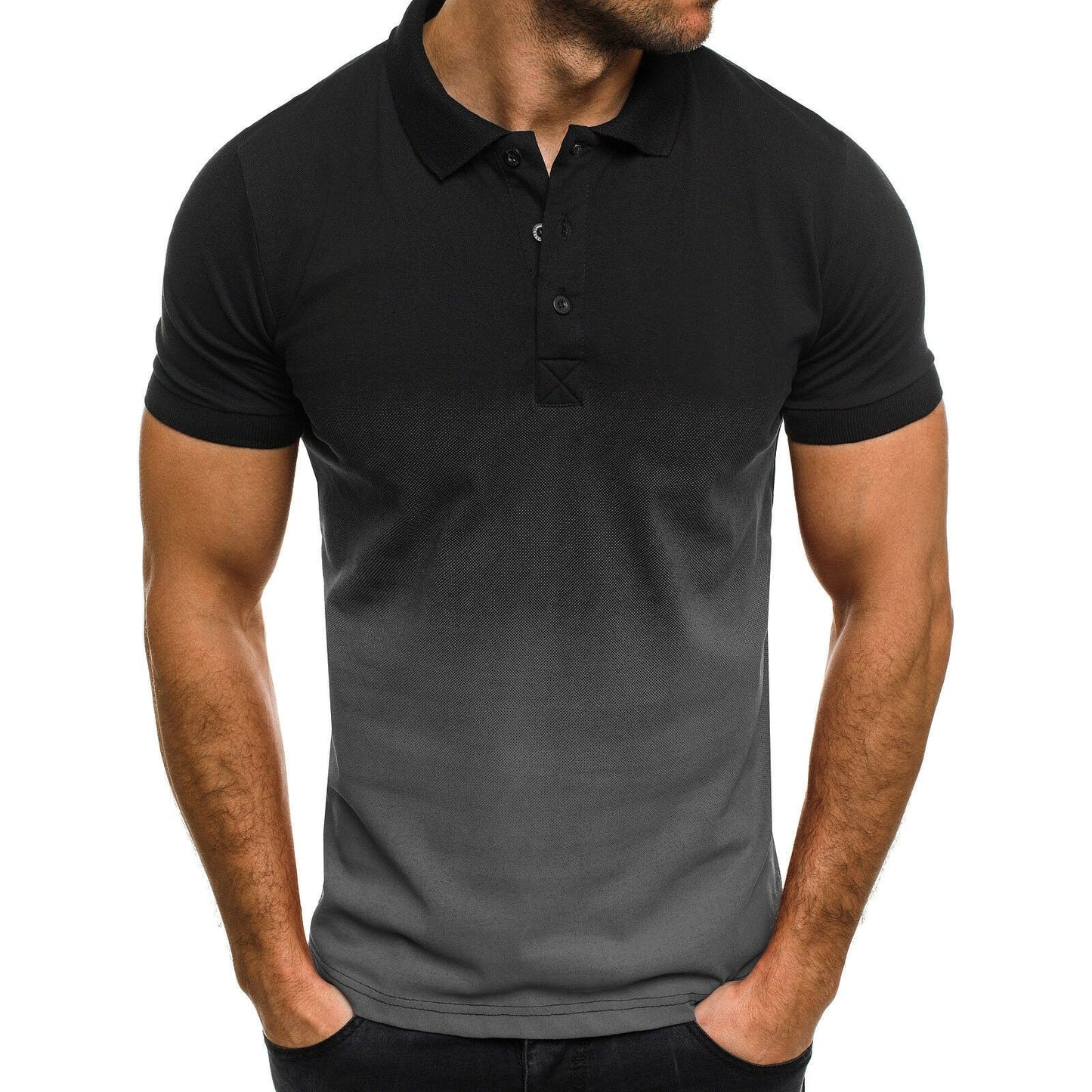 MRMT  Brand New Men's Casual T-Shirt 3D Digital Print Gradient Color Lapel Men Polo Tees Shirt Short-Sleeved Man Polo Shirts