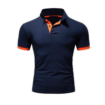 Polo Shirt Men Summer Stritching Men's Shorts Sleeve Polo Business Clothes Luxury Men Tee Shirt