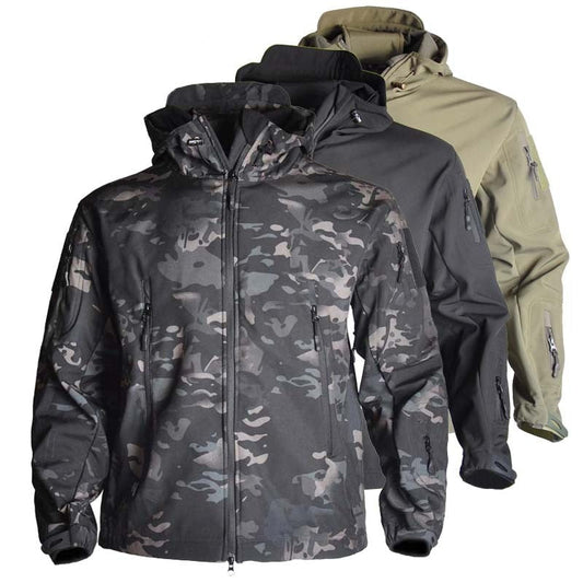 Hunting Jackets Soft Military Tactical Jacket Man Combat Waterproof Fleece Men Clothing Multicam Coat Windbreakers 5XL