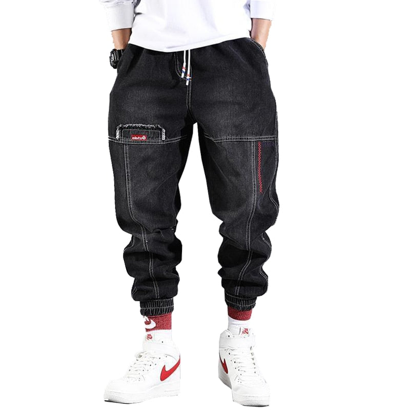 Streetwear Hip Hop Cargo Pants Men's jeans Cargo Pants Elastic Harun pants Joggers Pants In Autumn and Spring Men Cloth