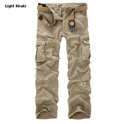 High Quality Men's Cargo Pants Casual Loose Multi Pocket Military Pants Long Trousers for Men Camo Joggers Plus Size 28-40