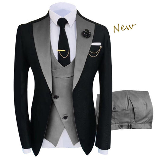 New Arrival Terno Masculino Slim Fit Blazers Ball And Groom Suits For Men Boutique Fashion Wedding( Jacket + Vest + Pants )