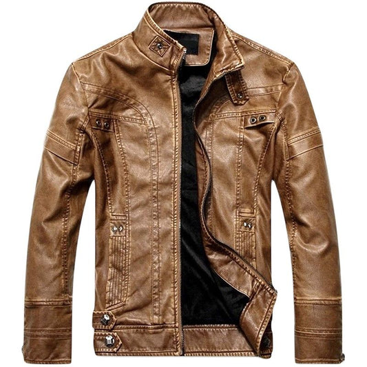 Mens Leather Jackets Autumn Winter Male Classic Motorcycle High Quality PU Leather Jacket Casual Jaqueta De Couro Masculin 5XL