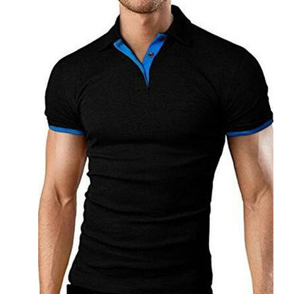 Polo Shirt Men Summer Stritching Men's Shorts Sleeve Polo Business Clothes Luxury Men Tee Shirt