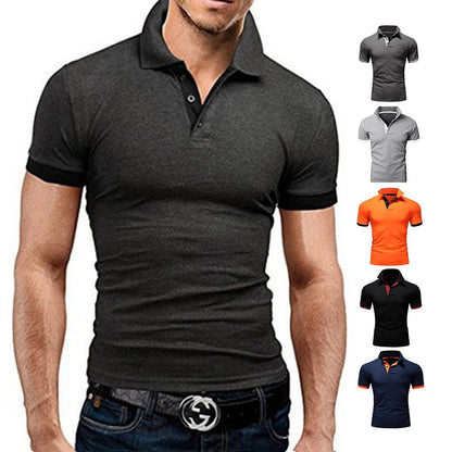 Polo Shirt Men Summer Stritching Men's Shorts Sleeve Polo Business Clothes Luxury Men Tee Shirt