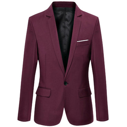 50%Men's Blazer Autumn Fashion Slim Business Formal Party Men's Suit Long Sleeve Lapel Top Jacket Men's Clothing