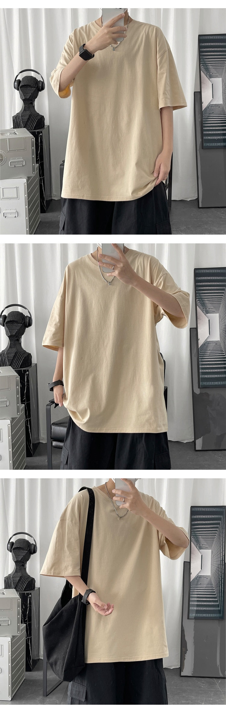 100% Cotton Men's T shirts Summer Solid Color Casual Short Sleeve Tees For Man Basic T-shirt Couple Male Tees Tops