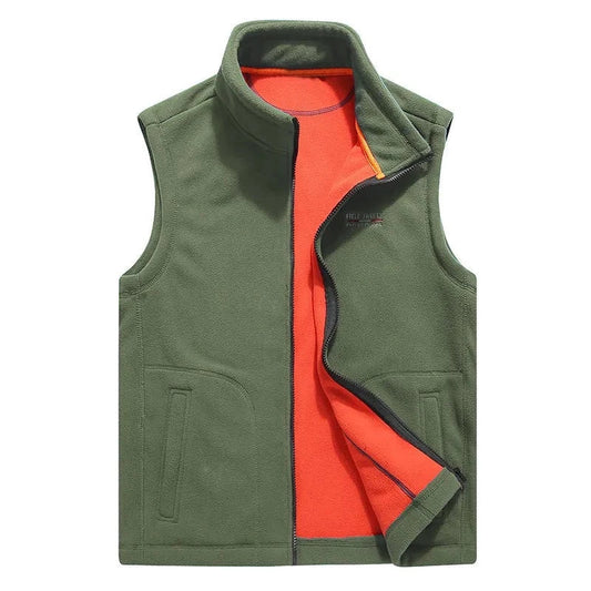 Winter Men's Fleece Vests Male Thick Warm Waistcoats Casual Outwear Thermal Soft Vests Man Windbreaker Sleeveless Jackets