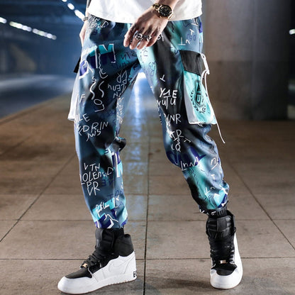 Mens Fashion Multi Pockets Cargo Harem Jogger Pants Men Hip Hop Fashion Casual Track Trousers Streetwear Harajuku New Men Sweatpants