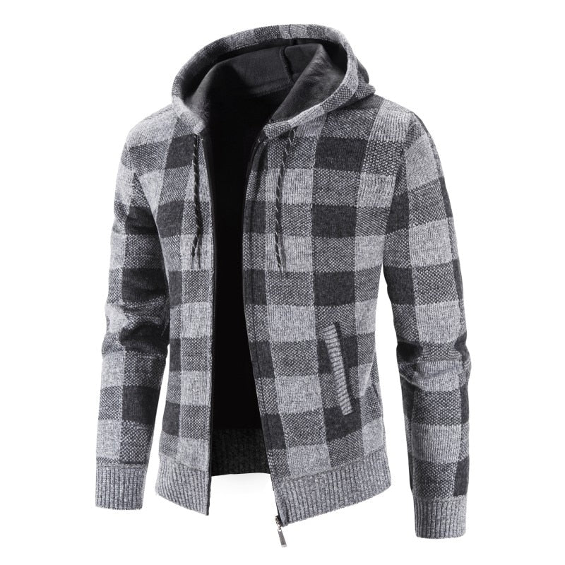 Autumn Winter Jacket Men Warm Cashmere Casual Wool Zipper Slim Fit Fleece Jacket Men Coat Dress Knitwear Male Coats