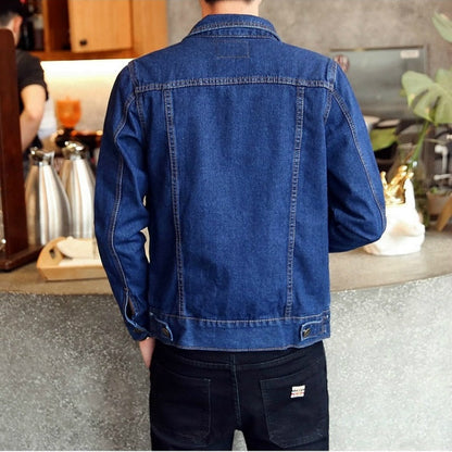 Fashion Mens Denim Jackets Slim Fit Mens Jeans Jacket Cotton Outwear Coat Long Sleeve Hole Male Clothing Size M-4XL