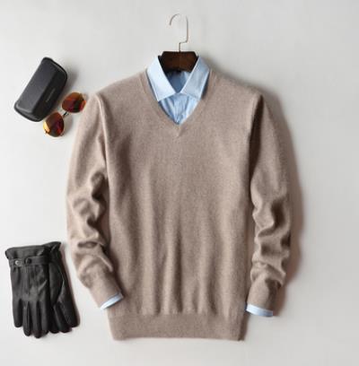 Men Cashmere Sweater Autumn Winter Soft Warm Jersey Jumper Robe Hombre Pull Homme Hiver Pullover V-Neck O-Neck Knitted Sweaters