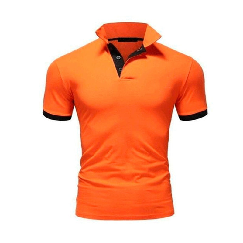 Polo Shirt Men Summer Stritching Men's Shorts Sleeve Polo Business Clothes Luxury Men Tee Shirt