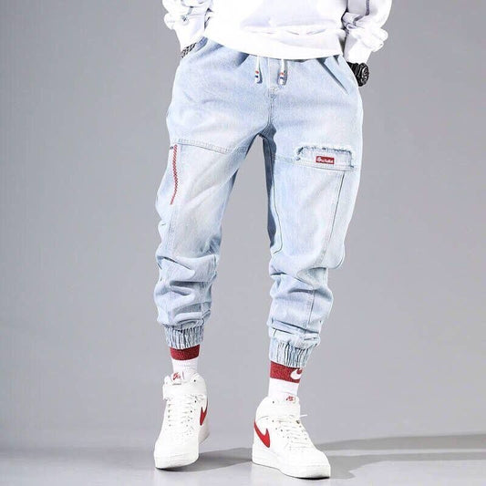 Streetwear Hip Hop Cargo Pants Men's Jeans Elastic Harun Joggers In Autumn and Spring Men ClothIng