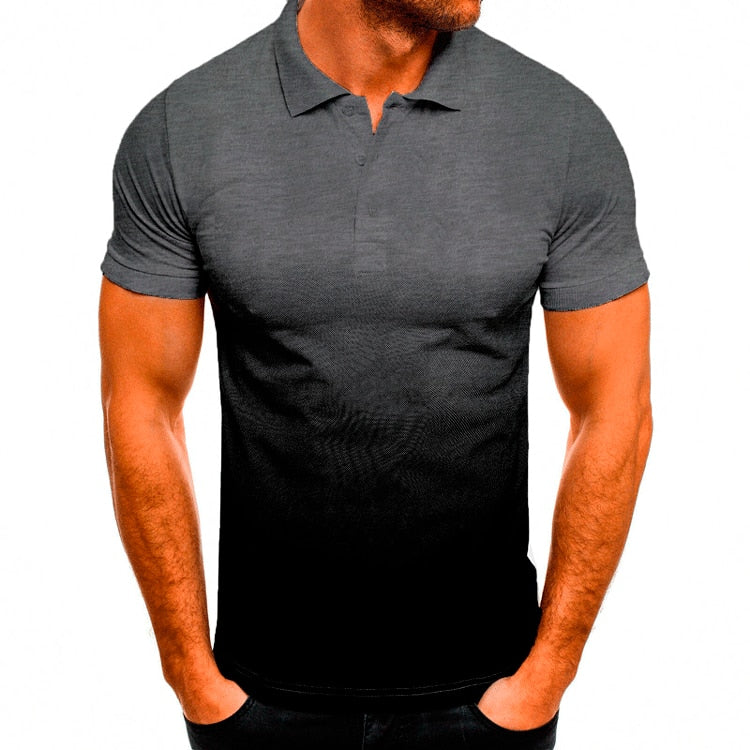 MRMT  Brand New Men's Casual T-Shirt 3D Digital Print Gradient Color Lapel Men Polo Tees Shirt Short-Sleeved Man Polo Shirts