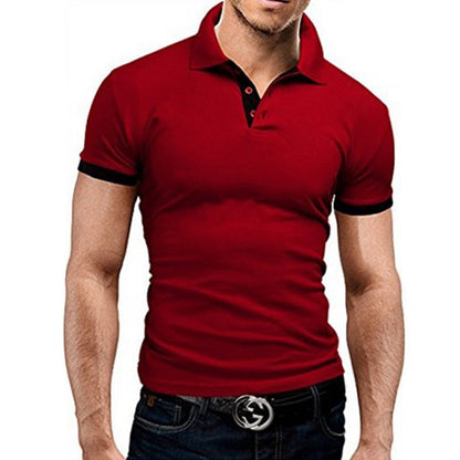 Polo Shirt Men Summer Stritching Men's Shorts Sleeve Polo Business Clothes Luxury Men Tee Shirt