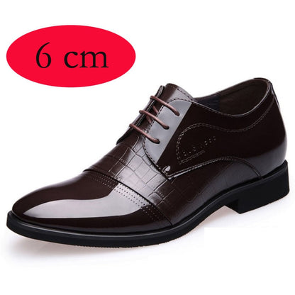 High Heel Shoes Men 6CM Man Leather Business Shoe Stylist Men's Dress Suits Hidden Heeled Party Oxfords