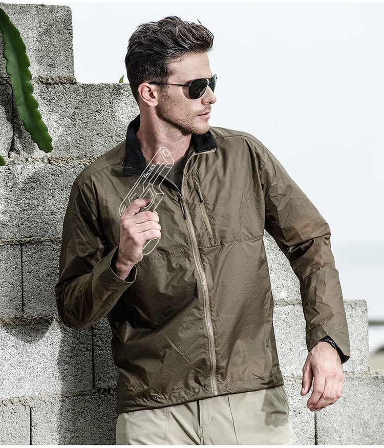 Men's Summer Lightweight Waterproof Camouflage Tactical Skin Jacket Male Casual Quick Dry Army Military Jackets Windbreaker Coat