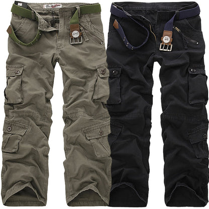 High Quality Men's Cargo Pants Casual Loose Multi Pocket Military Pants Long Trousers for Men Camo Joggers Plus Size 28-40