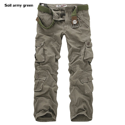 High Quality Men's Cargo Pants Casual Loose Multi Pocket Military Pants Long Trousers for Men Camo Joggers Plus Size 28-40