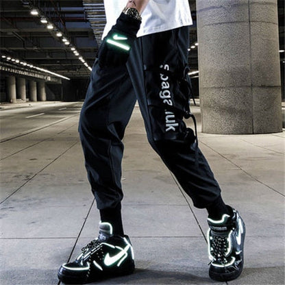 Mens Fashion Multi Pockets Cargo Harem Jogger Pants Men Hip Hop Fashion Casual Track Trousers Streetwear Harajuku New Men Sweatpants