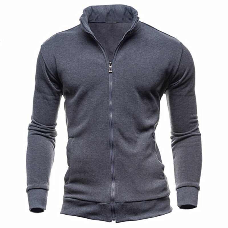 Brand New Mens Jackets Hoodless Sweatshirts Men Stand-up collar Jacket Retro Coat Hoody Cardigan Zipper Coats