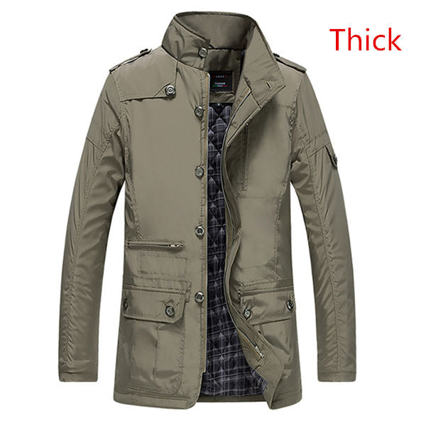 Winter Men Jackets and Coats Leisure Windproof Thick Warm Jacket Men's Long Trench Coat Parka Clothing