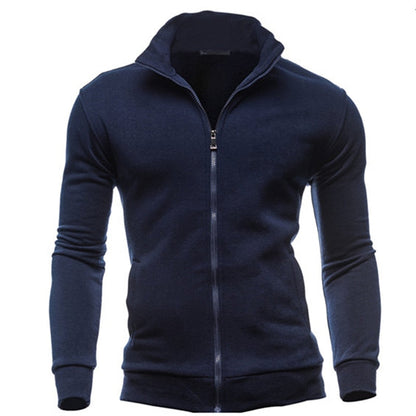 Brand New Mens Jackets Hoodless Sweatshirts Men Stand-up collar Jacket Retro Coat Hoody Cardigan Zipper Coats