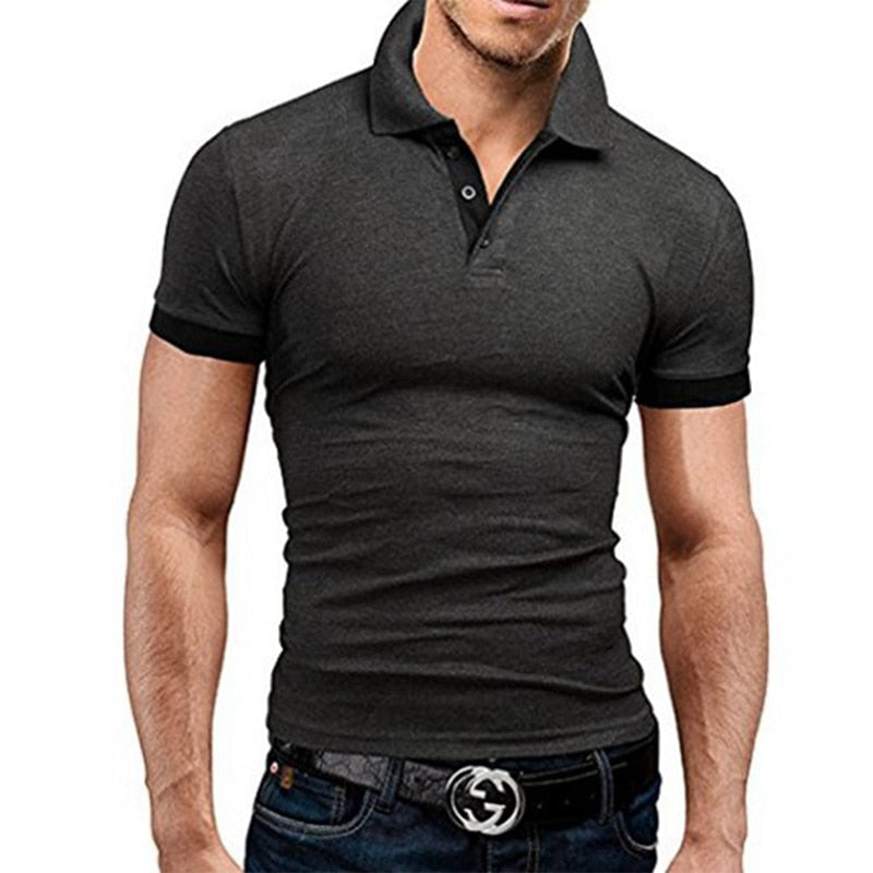 Polo Shirt Men Summer Stritching Men's Shorts Sleeve Polo Business Clothes Luxury Men Tee Shirt