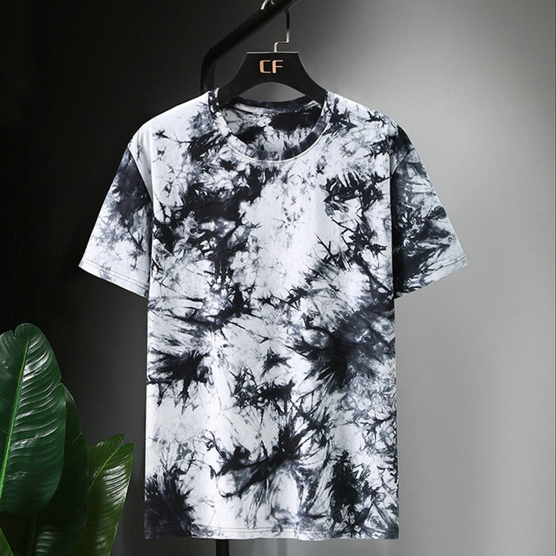 Oversize Tie Dye T-shirts Men Big Size Tops Tees Summer Hip Hop Casual Tie-Dye Tshirts Plus Size 9XL10XL Clothes Baggy HX466