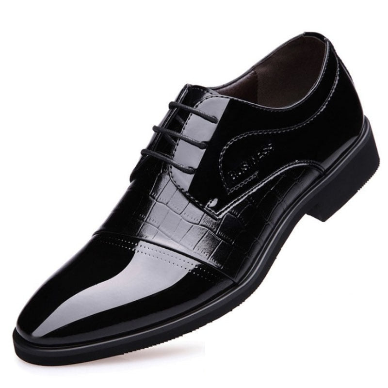 High Heel Shoes Men 6CM Man Leather Business Shoe Stylist Men's Dress Suits Hidden Heeled Party Oxfords