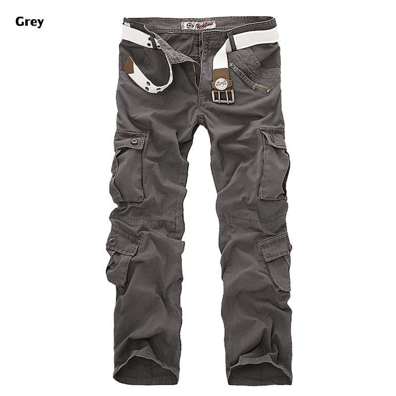 High Quality Men's Cargo Pants Casual Loose Multi Pocket Military Pants Long Trousers for Men Camo Joggers Plus Size 28-40