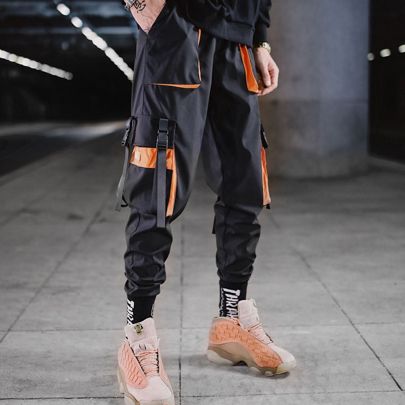 Mens Fashion Multi Pockets Cargo Harem Jogger Pants Men Hip Hop Fashion Casual Track Trousers Streetwear Harajuku New Men Sweatpants