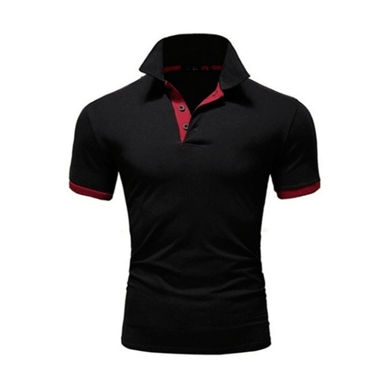 Polo Shirt Men Summer Stritching Men's Shorts Sleeve Polo Business Clothes Luxury Men Tee Shirt