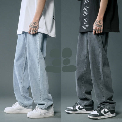 saferido  Summer thin men jeans men's fashion famous brand versatile loose straight Summer pants clothes streetwear hiphop denim New