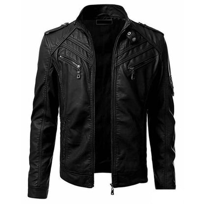 Men Faux Leather Jacket Motorcycle 5Xl Men Jackets Black Jaqueta De Couro Masculina Outwear Male Slim Fit Pu Leather Coats Man