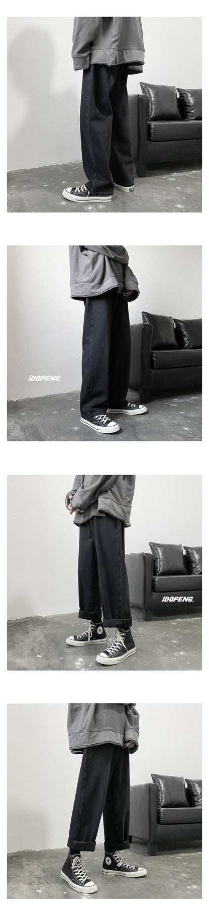 Men Jeans Autumn Male Trousers Cozy Breathable Retro Loose All-match Korean Trendy Streetwear Students Ulzzang Chic Wide Leg 3XL