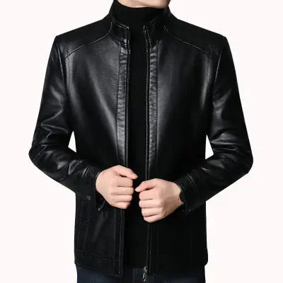 Men Leather Suit Jacket Men Slim Fit blazer Coat Men Fashion Leather jacket Streetwear Casual Blazer Jackets Male Outerwear mens