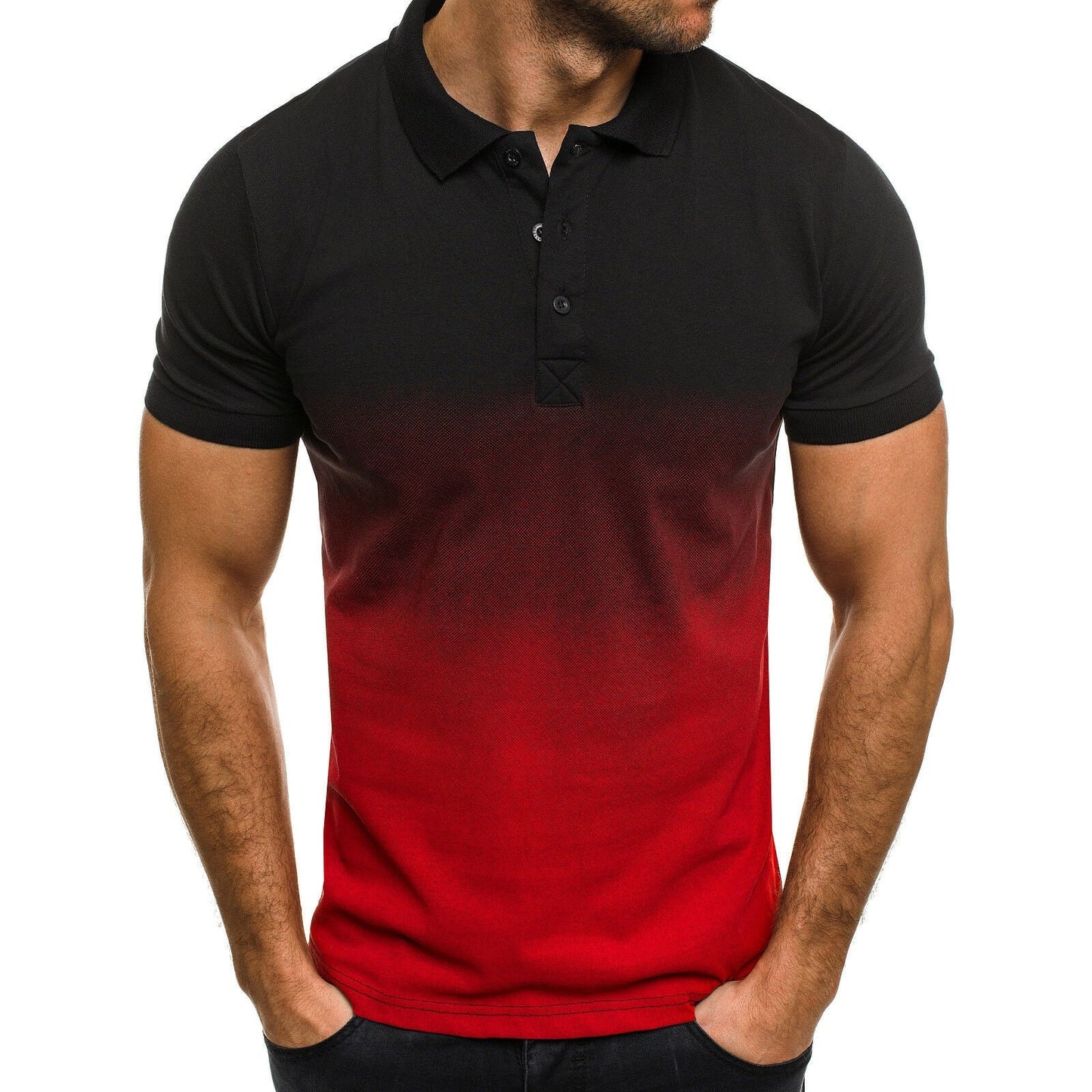 MRMT  Brand New Men's Casual T-Shirt 3D Digital Print Gradient Color Lapel Men Polo Tees Shirt Short-Sleeved Man Polo Shirts