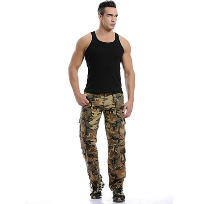 High Quality Men's Cargo Pants Casual Loose Multi Pocket Military Pants Long Trousers for Men Camo Joggers Plus Size 28-40