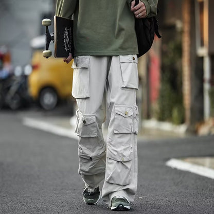 saferido 2000s fashion American Style Charging Pants Men's Spring and Autumn New High Street Vintage Functional Wind Tooling Casual Trousers