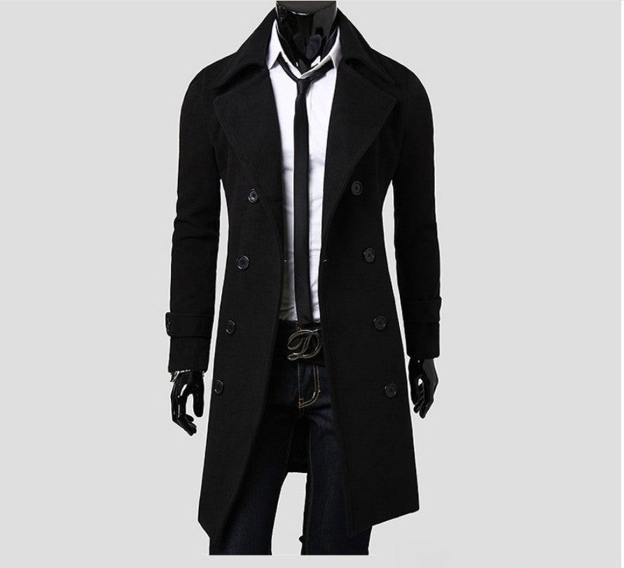 saferido      -shop mens winter fashion New Men's Double-Breasted Woolen Trench Coat Mid-Length Slim Casual Woolen Coat [M-4XL]]