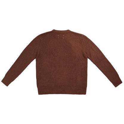 saferido      -shop mens fall fashion Wool Sweater Autumn and Winter Thickened round Neck Pullover Loose Fashion Short Sleeve Trendy Apricot Brown Two-Color Men and Women