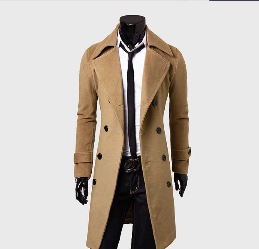 saferido      -shop mens winter fashion New Men's Double-Breasted Woolen Trench Coat Mid-Length Slim Casual Woolen Coat [M-4XL]]