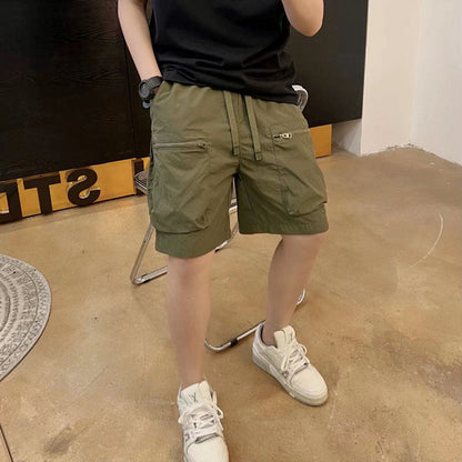 Summer men's casual shorts quick-drying new style fashion workwear big pocket youth trend fashion shorts