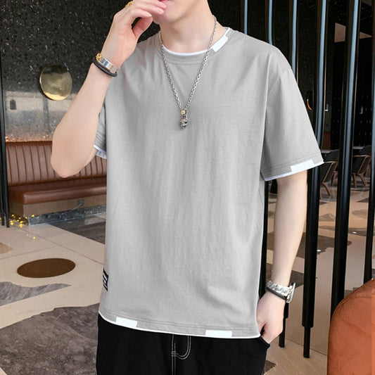 T Shirts For Men Casual Cotton Tee Shirts Hip Hop Korean Fashion Clothing Short Sleeve Shirts Streetwear